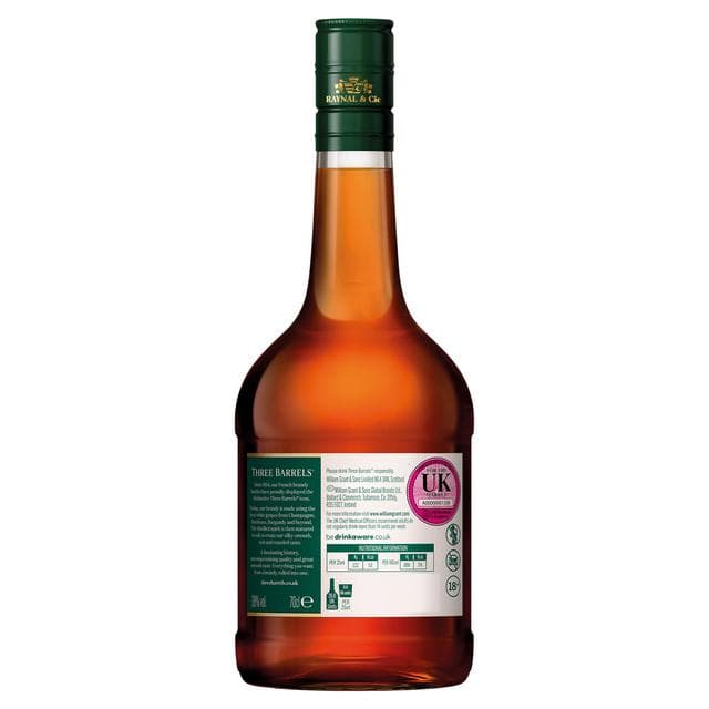 Three Barrels VSOP Brandy 70cl - gallery image 2