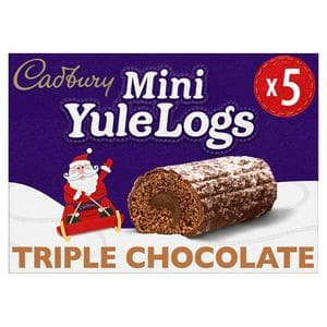 Cadbury 5 x Mini Yule Logs Triple Milk Chocolate Cakes