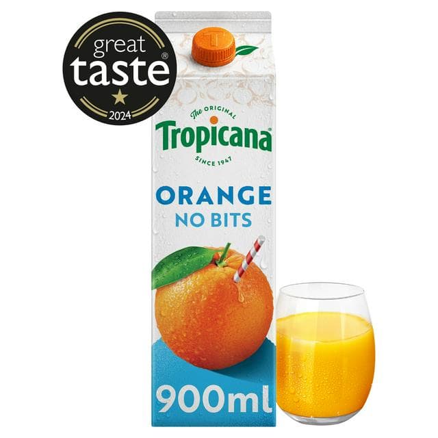 Tropicana Smooth Orange Fruit Juice 900ml - gallery image 1
