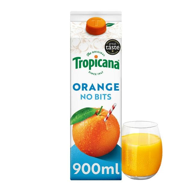 Tropicana Smooth Orange Fruit Juice 900ml - gallery image 1