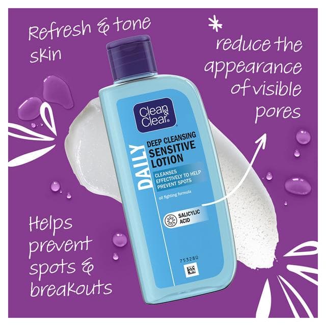 Clean & Clear Deep Cleansing Lotion Sensitive Skin 200ml - gallery image 4