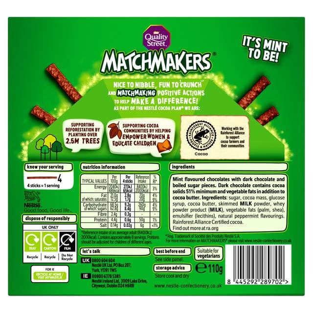 Quality Street 110g Matchmakers Mint Chocolate Box - gallery image 3