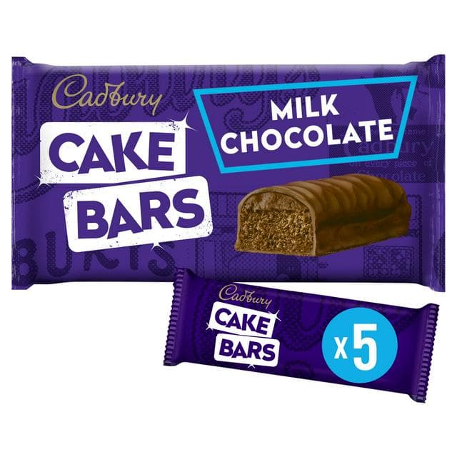 Cadbury 5 x Milk Chocolate Cake Bars - gallery image 1