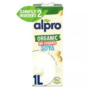 Alpro 1L Organic Soya No Sugars Long Life Dairy Free Drink