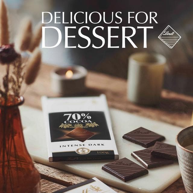 Lindt Excellence Dark 70% Cocoa Chocolate Bar 100g - gallery image 3