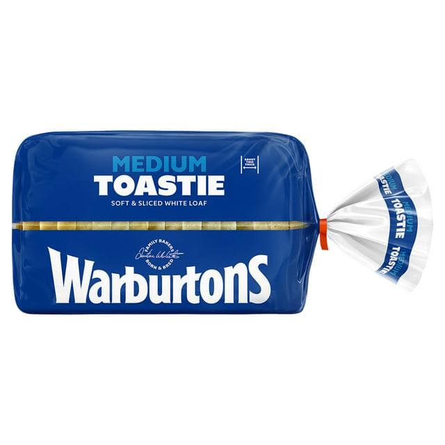 Warburtons Medium Sliced White Bread 400g - gallery image 1