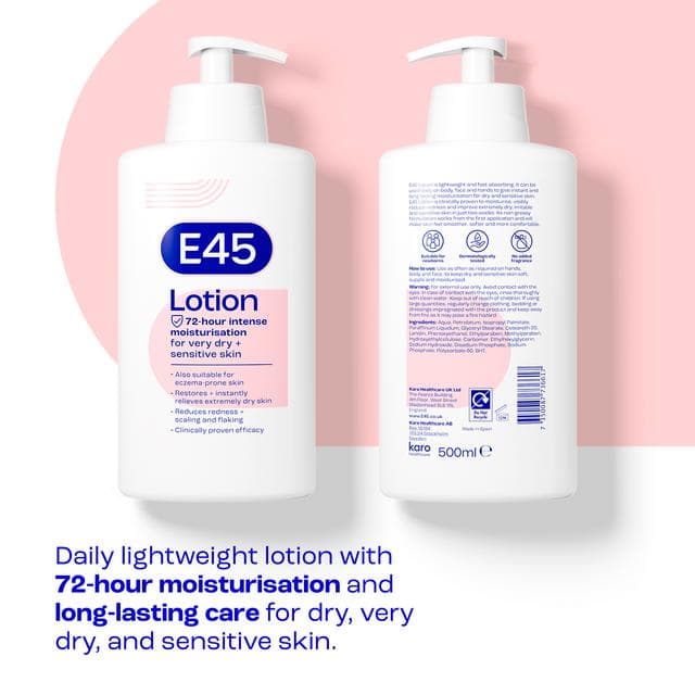 E45 Moisturiser Body Lotion for Very Dry Skin 500ml - gallery image 6