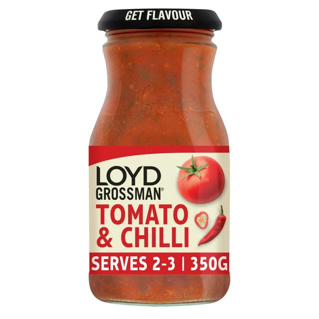 Loyd Grossman Pasta Sauce, Tomato & Chilli 350g - gallery image 1