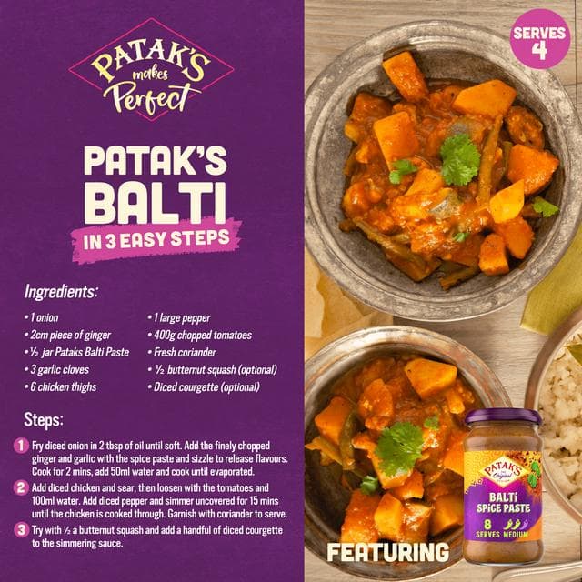 Patak's Indian 283g Balti Curry Paste - gallery image 2