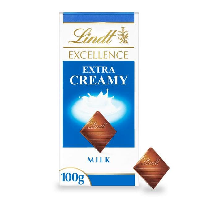 Lindt Excellence Milk Extra Creamy Chocolate Bar 100g - gallery image 1