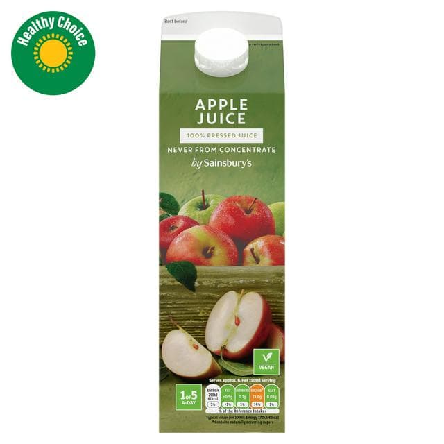 Sainsbury's 100% Pressed Apple Juice, Not From Concentrate 1L - gallery image 1