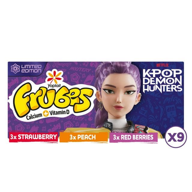 Frubes Kids Strawberry, Red Berry & Peach Yoghurt Tubes 9x37g - gallery image 1