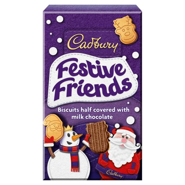 Cadbury Festive Friends Chocolate Biscuits 150g - gallery image 1