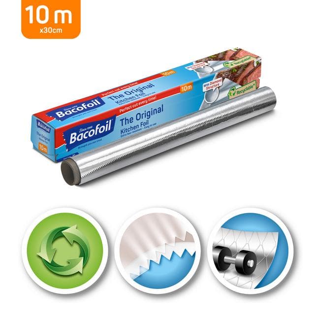 Bacofoil the Original Kitchen Foil 30cm x 10m - gallery image 2