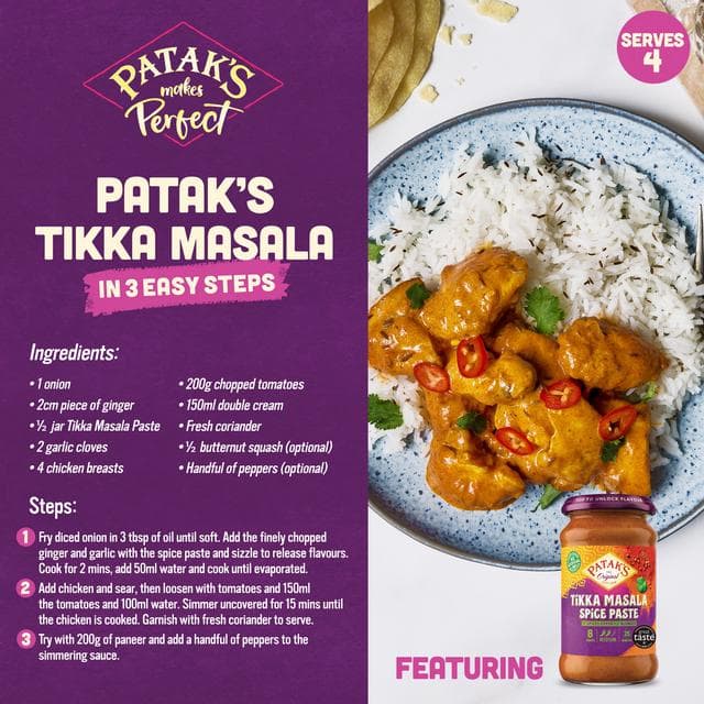 Patak's Indian 283g Tikka Masala Curry Paste - gallery image 2