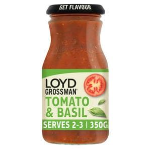 Loyd Grossman Pasta Sauce, Tomato & Basil 350g
