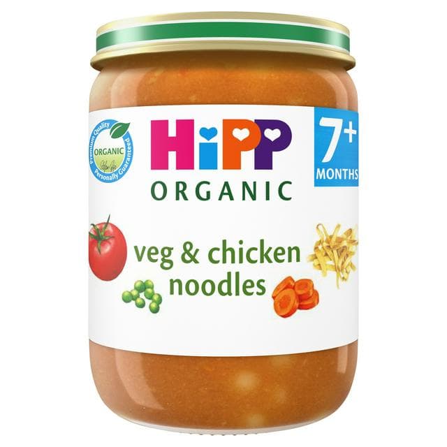 HiPP Organic Veg & Chicken Noodles Baby Food Jar 7+ Months 190g - gallery image 1