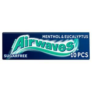 Airwaves Menthol & Eucalyptus Sugarfree Chewing Gum 10 Pieces