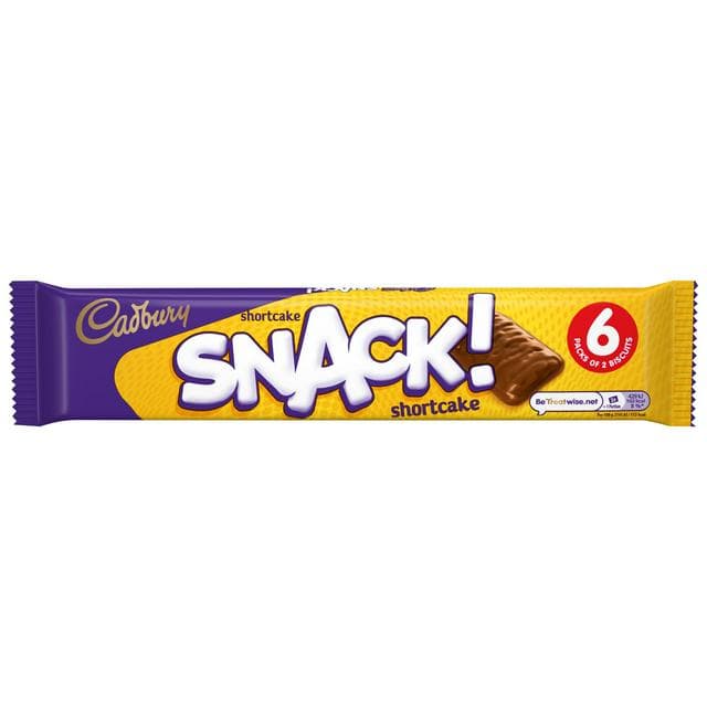 Cadbury Snack Shortcake Chocolate Biscuits Multipack 6 x 20g - gallery image 1