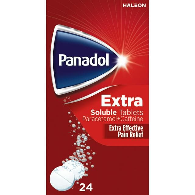 Panadol 24 x Paracetamol + Caffeine Extra Soluble Tablets - gallery image 1