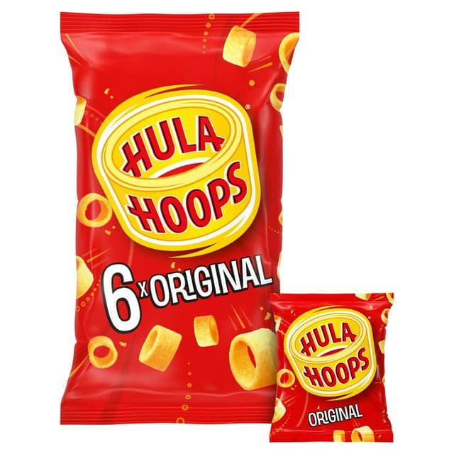 Hula Hoops Original Potato Ring Crisps 6x24g - gallery image 1