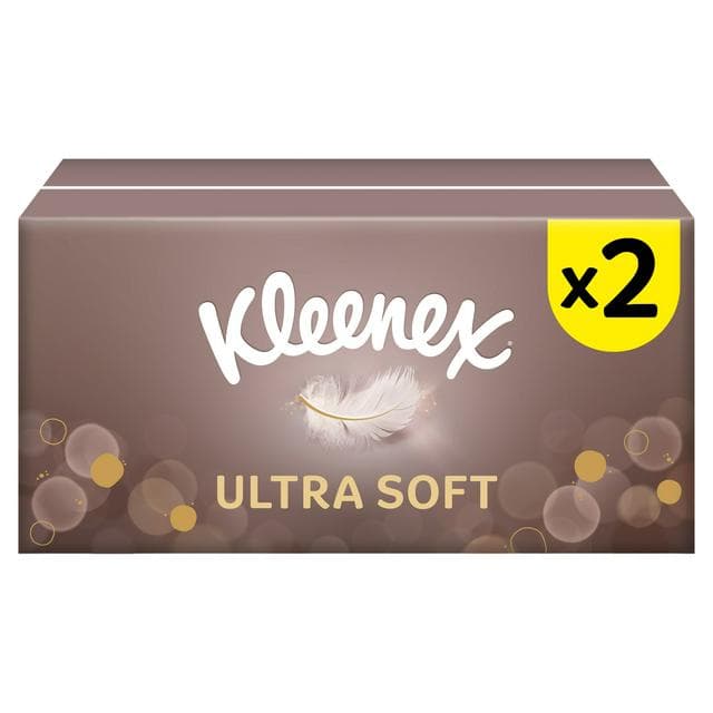 Kleenex 2 x 64 Sheets Ultra Soft Tissues - gallery image 1