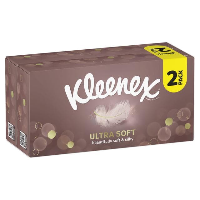 Kleenex 2 x 64 Sheets Ultra Soft Tissues - gallery image 2