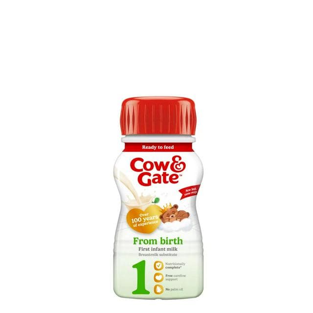 Cow & Gate 1 First Infant Baby Milk Formula Liquid From Birth Ready To Feed 200ml - gallery image 1
