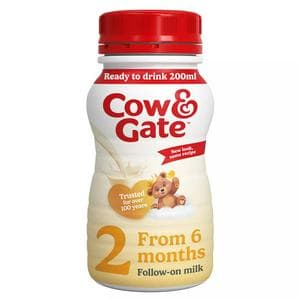 Cow & Gate 2 Follow On Baby Milk Formula Liquid From 6-12 Months To Feed 200ml
