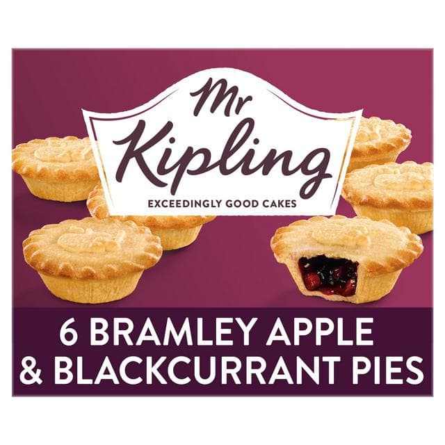 Mr Kipling Bramley Apple & Blackcurrant Pies x6 - gallery image 1