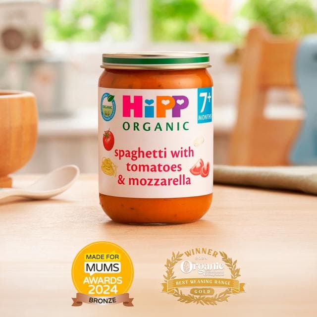HiPP Organic Spaghetti with Tomatoes & Mozzarella Baby Food Jar 7+ Months 190g - gallery image 2