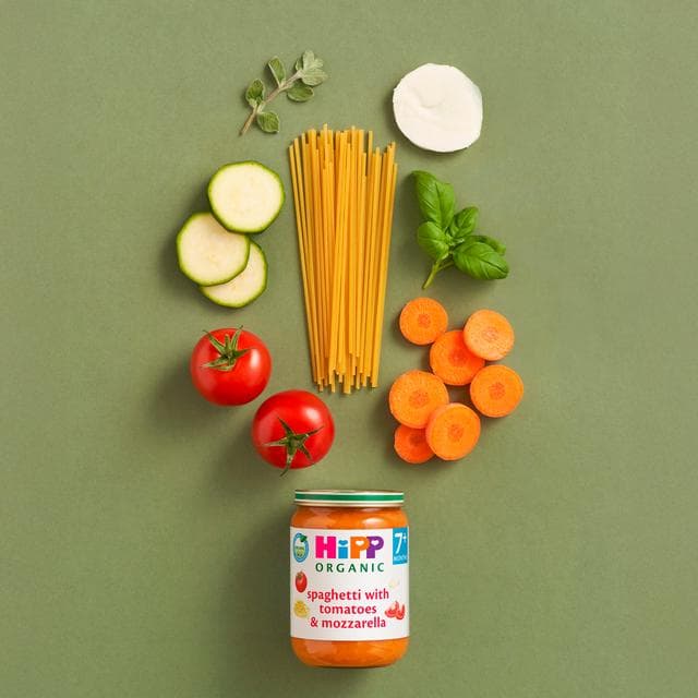 HiPP Organic Spaghetti with Tomatoes & Mozzarella Baby Food Jar 7+ Months 190g - gallery image 3