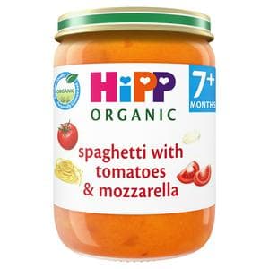 HiPP Organic Spaghetti with Tomatoes & Mozzarella Baby Food Jar 7+ Months 190g