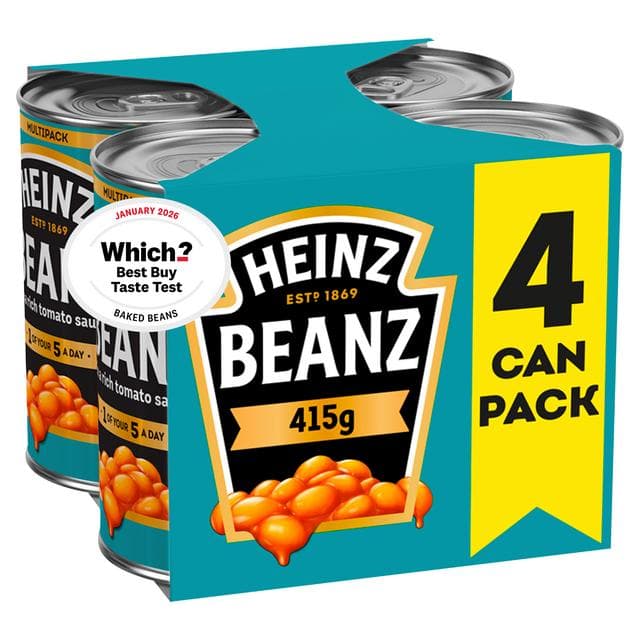 Heinz Baked Beans in a Rich Tomato Sauce 4 x 415g - gallery image 2
