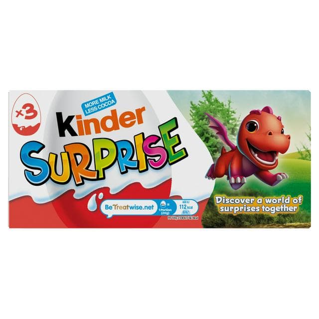 Kinder Surprise Milk Chocolate Eggs Multipack 3x20g - gallery image 1
