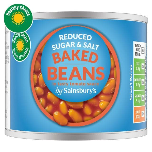 Sainsbury's 215g Tasty Tomato Sauce Reduced Sugar & Salt Baked Beans - gallery image 1