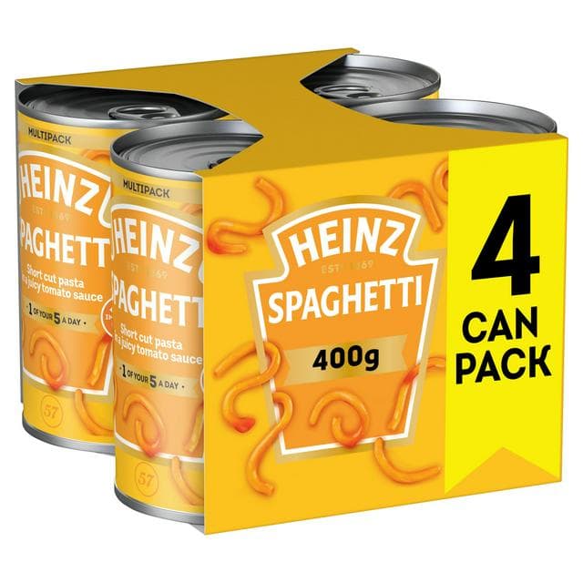 Heinz Spaghetti In Tomato Sauce 4x400g - gallery image 1
