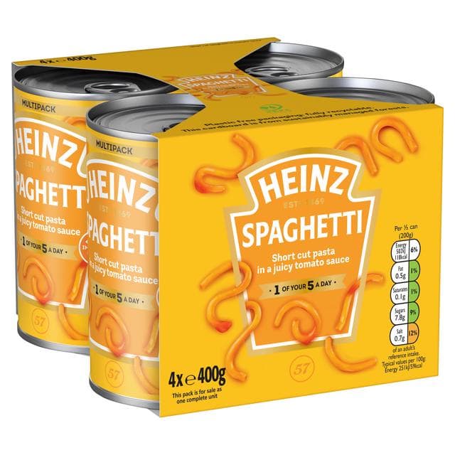 Heinz Spaghetti In Tomato Sauce 4x400g - gallery image 3