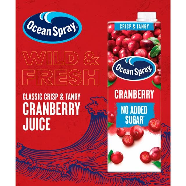 Ocean Spray Cranberry No Added Sugar 4 x 1L - gallery image 4