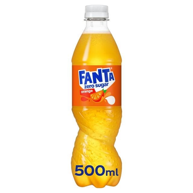 Fanta 500ml Zero Sugar Orange Soft Drink Bottle - gallery image 1