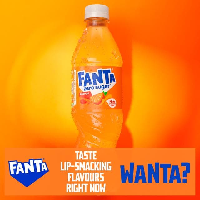 Fanta 500ml Zero Sugar Orange Soft Drink Bottle - gallery image 3