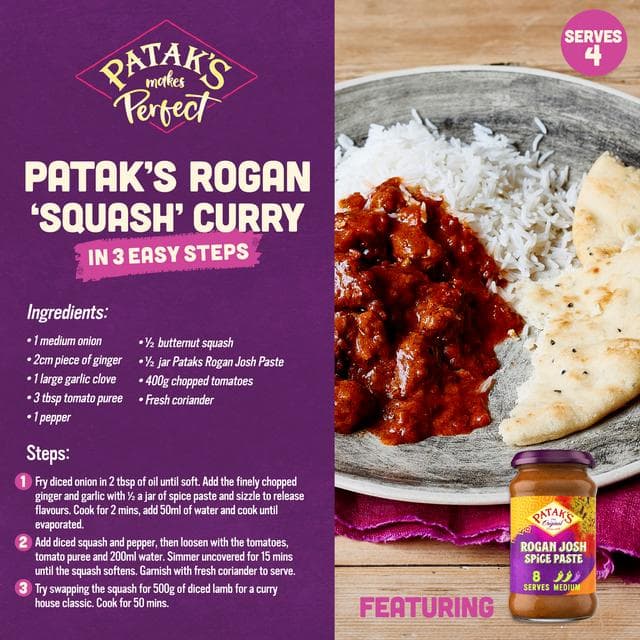 Patak's Indian 283g Rogan Josh Curry Paste - gallery image 2