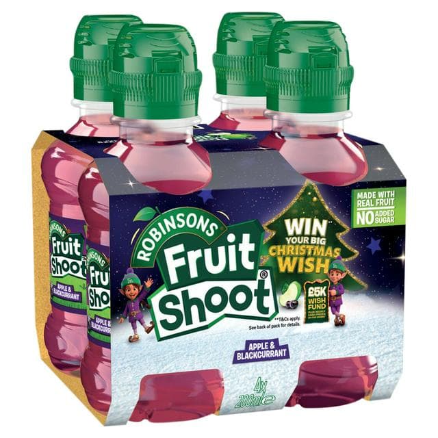 Fruit Shoot Apple & Blackcurrant Kids Juice Drink 4x200ml - gallery image 1