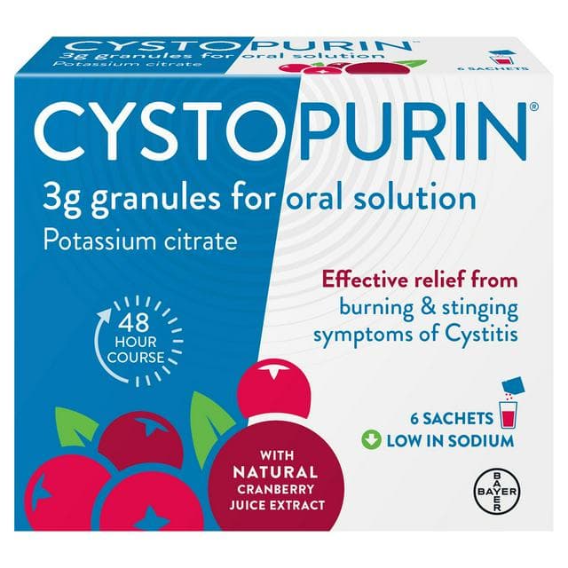 Cystopurin 3g Granules For Oral Solution Potassium Citrate Sachets x6 - gallery image 1