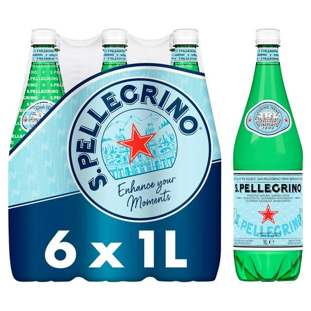San Pellegrino Sparkling Natural Mineral Water 6x1L - gallery image 1