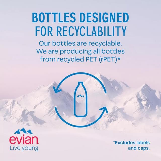 Evian Natural Bottled Mineral Still Water 750ml - gallery image 5