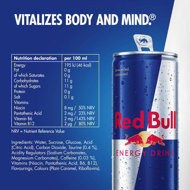 Red Bull Energy Drink 250ml x4 - gallery image 3