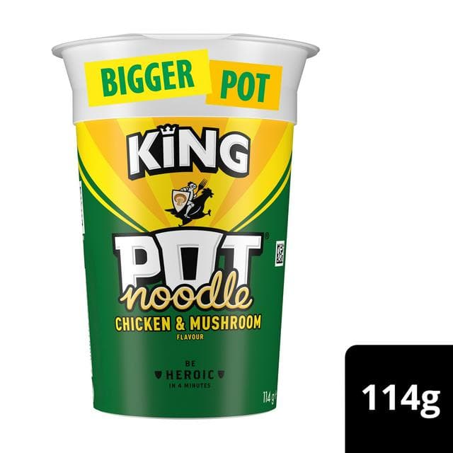 Pot Noodle King Pot Chicken & Mushroom 114g - gallery image 1