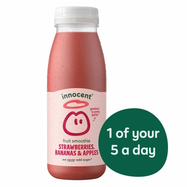 Innocent Strawberries, Bananas & Apples Smoothie 250ml - gallery image 1