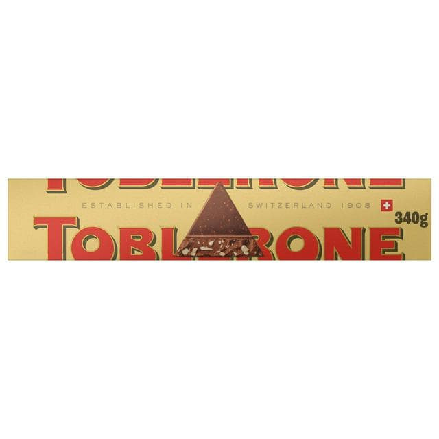 Toblerone Milk Chocolate with Honey & Almond Nougat Gifting Bar 340g - gallery image 1